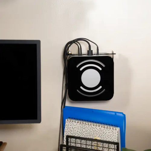 Sonnet MacCuff Studio Steel Bracket to Mount and Secure a Mac Studio Computer Under a Desk or to a Wall Sonnet MacCuff Studio Steel Bracket to Mount and Secure a Mac Studio Computer Under a Desk or to a Wall